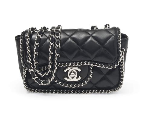 chanel leather trim flap bag|Chanel flap bag price euro.